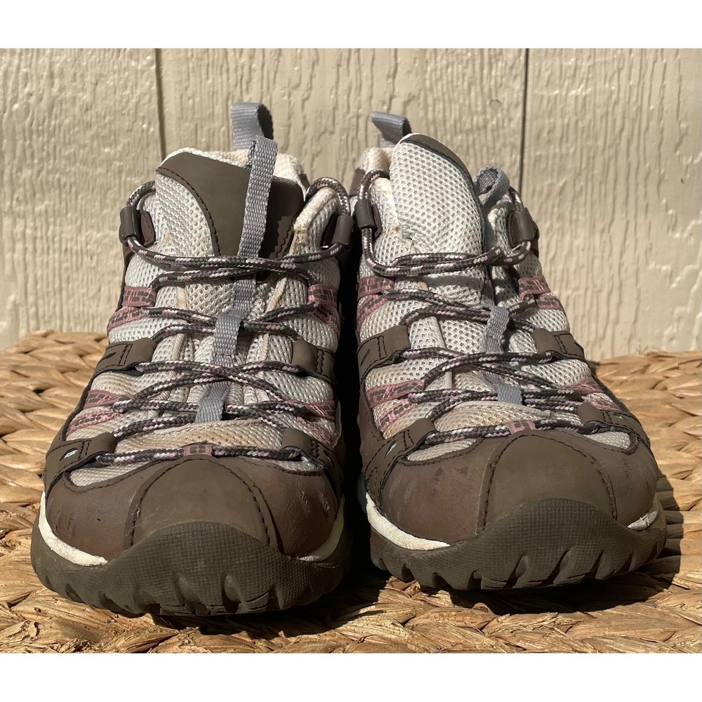 Merrell Hiking Shoes Womens 9 Brown Elephant Pink J13888 QForm Vibram Low Top